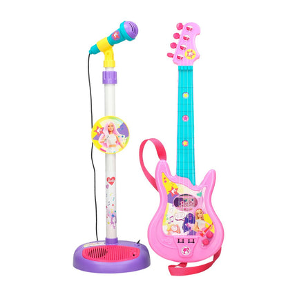 Musikset Barbie Mikrofon Gitarr för barn