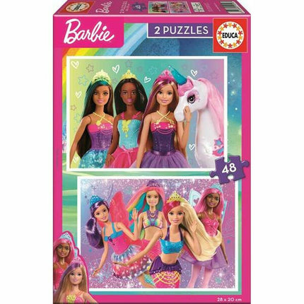 Set 2 pussel   Barbie Girl         48 Delar 28 x 20 cm