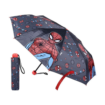 Hopfällbart paraply Spiderman Grå (Ø 92 cm)