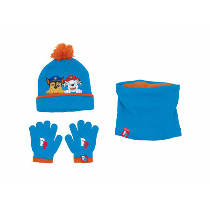 Hat, Gloves and Neck Warmer The Paw Patrol Friendship Blå