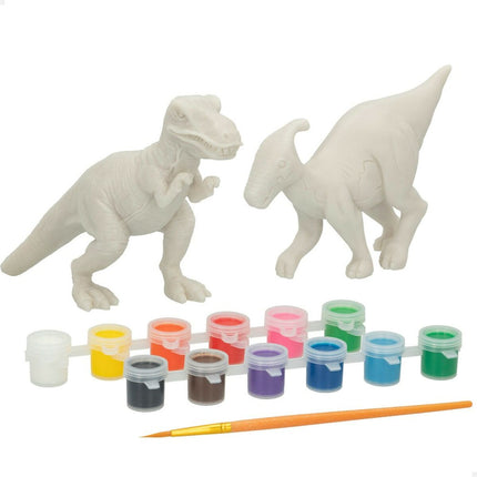 Set med 2 dinosaurier PlayGo 15 Delar 6 antal 14,5 x 9,5 x 5 cm Dinosaurier För målning
