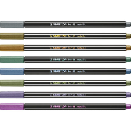 Marker pens Stabilo Pen 68 metallic 8 Parts Multicolour
