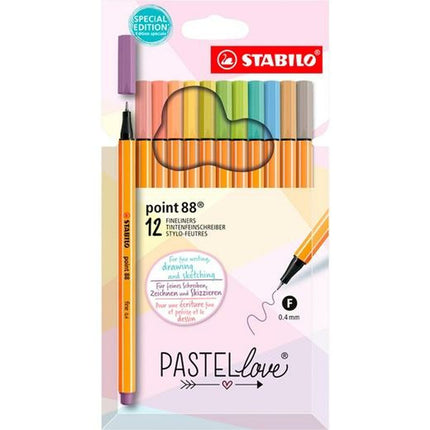 Marker pens Stabilo Pastry 0.4 mm (12 Pieces)
