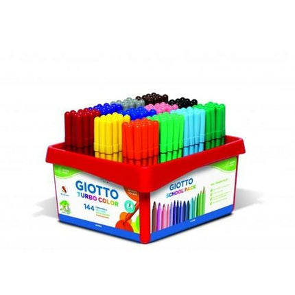Tuschpennor GIOTTO TURBO COLOR SCHOOLPACK 144 antal