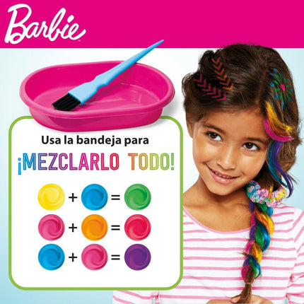 Hårstylingset Barbie Rainbow Tie Hår med höjdpunkter Multicolour